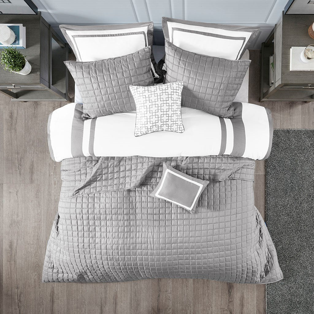 Heritage 8 Piece Comforter and Coverlet Set Collection