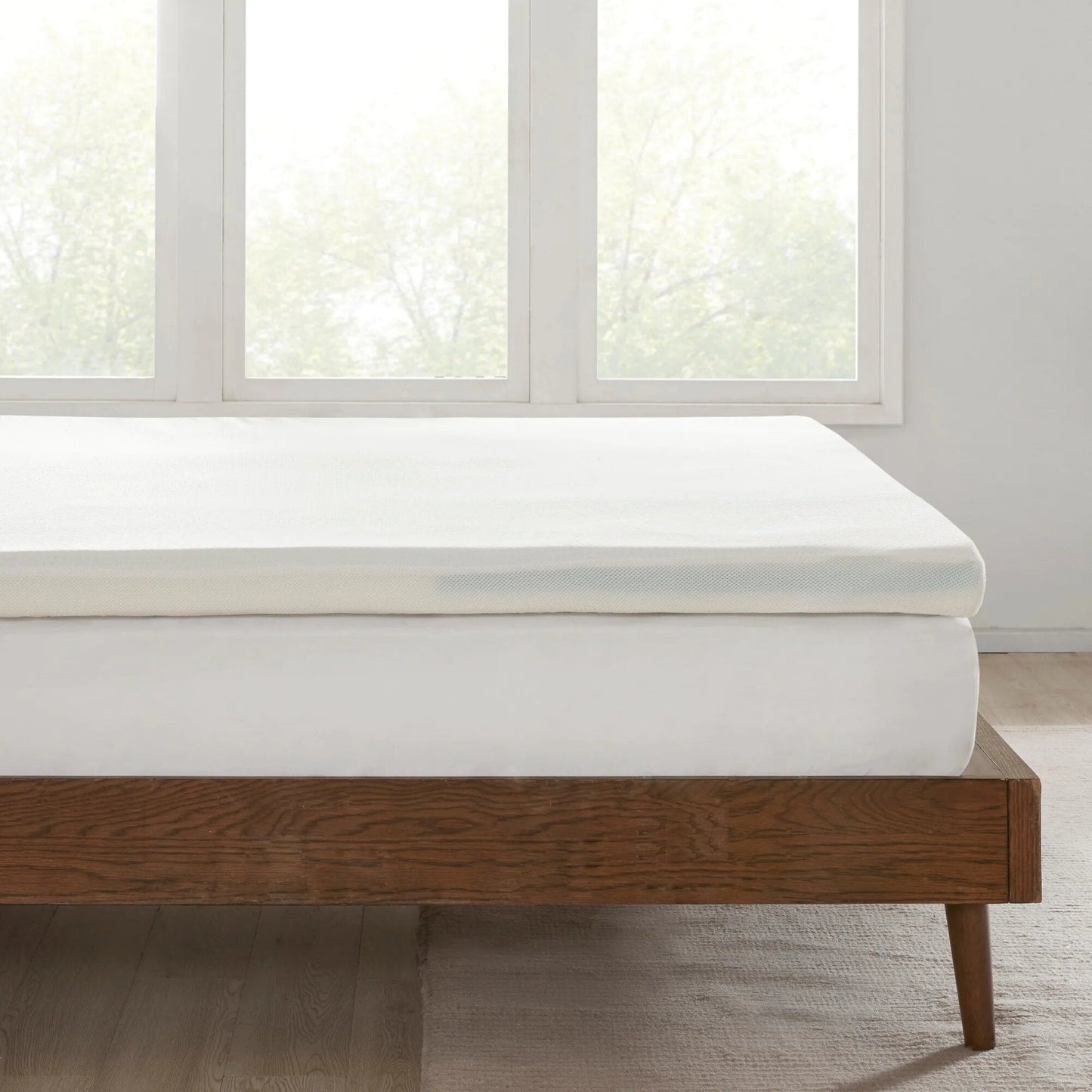 3" 3 Zone Memory Foam White Mattress Topper Mattress Topper By Olliix/JLA HOME (E & E Co., Ltd)