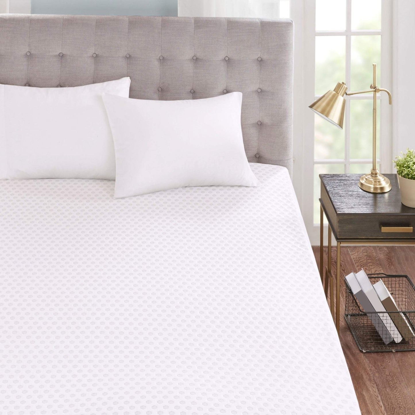 3" Gel Memory Foam with Cooling Cover White Mattress Topper Mattress Topper By Olliix/JLA HOME (E & E Co., Ltd)