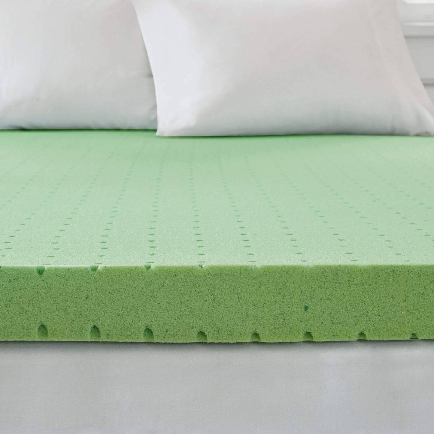 3" Gel Memory Foam with Cooling Cover White Mattress Topper Mattress Topper By Olliix/JLA HOME (E & E Co., Ltd)