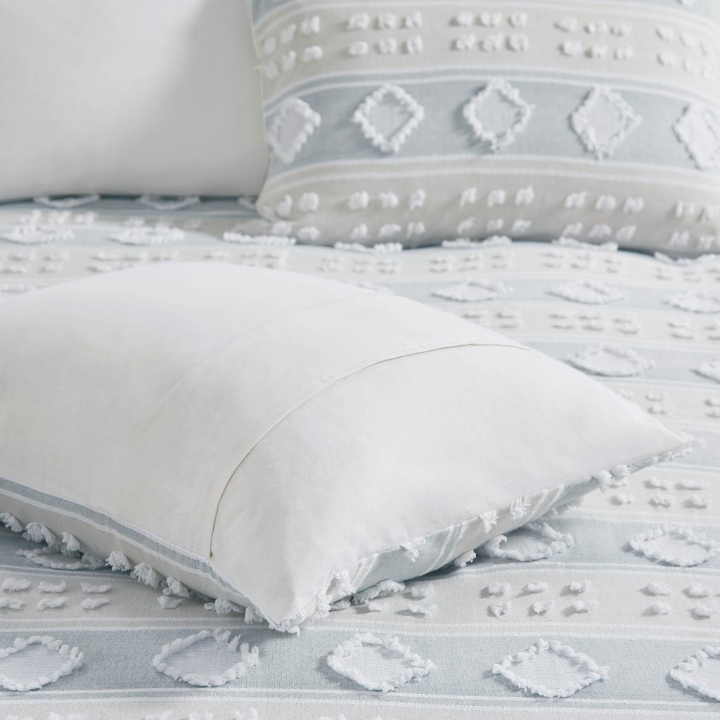 Brice 5 Piece Cotton Clipped Jacquard Duvet Set