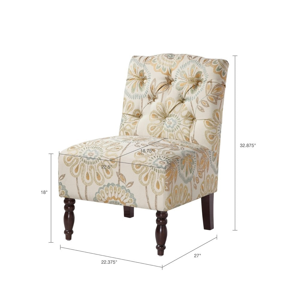 Lola Tufted Armless Chair