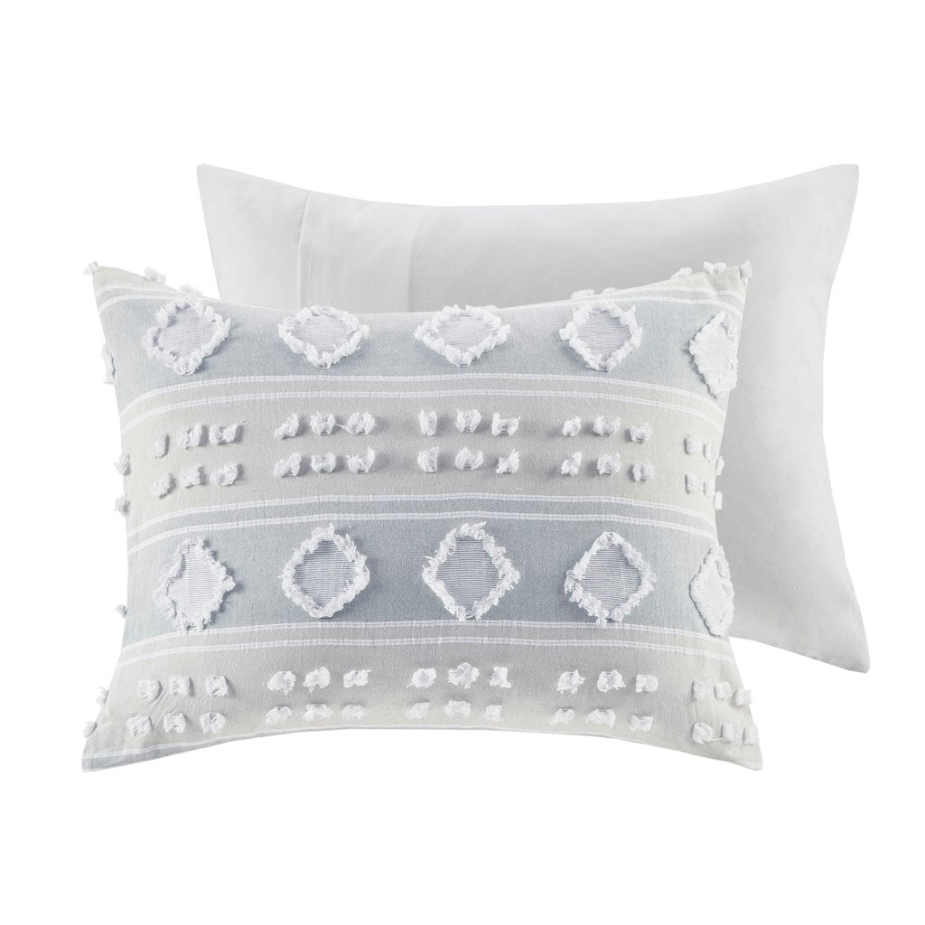 Brice 5 Piece Cotton Clipped Jacquard Duvet Set