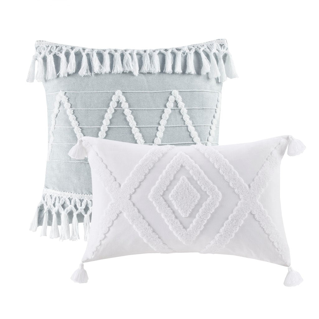 Brice 5 Piece Cotton Clipped Jacquard Duvet Set
