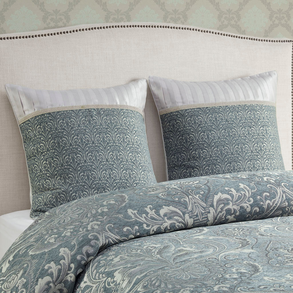 Adelphia Jacquard Comforter Set with Euro Shams and Dec Pillows