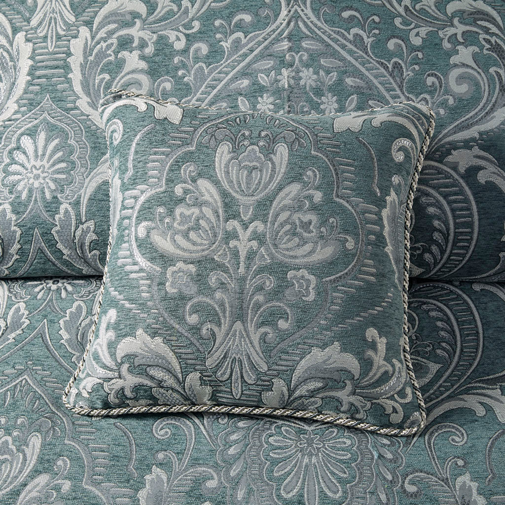 Adelphia Jacquard Comforter Set with Euro Shams and Dec Pillows