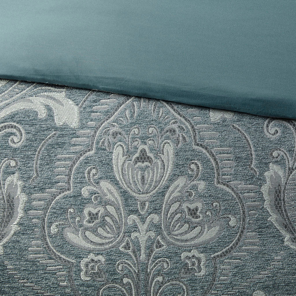Adelphia Jacquard Comforter Set with Euro Shams and Dec Pillows
