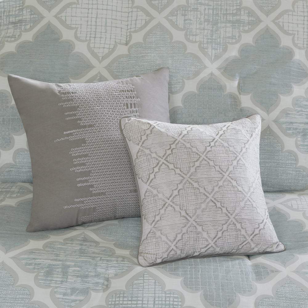 Cadence Aqua 9-Piece Comforter Set Comforter Sets By Olliix/JLA HOME (E & E Co., Ltd)
