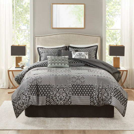 Cassian 7 Piece Jacquard Comforter Set