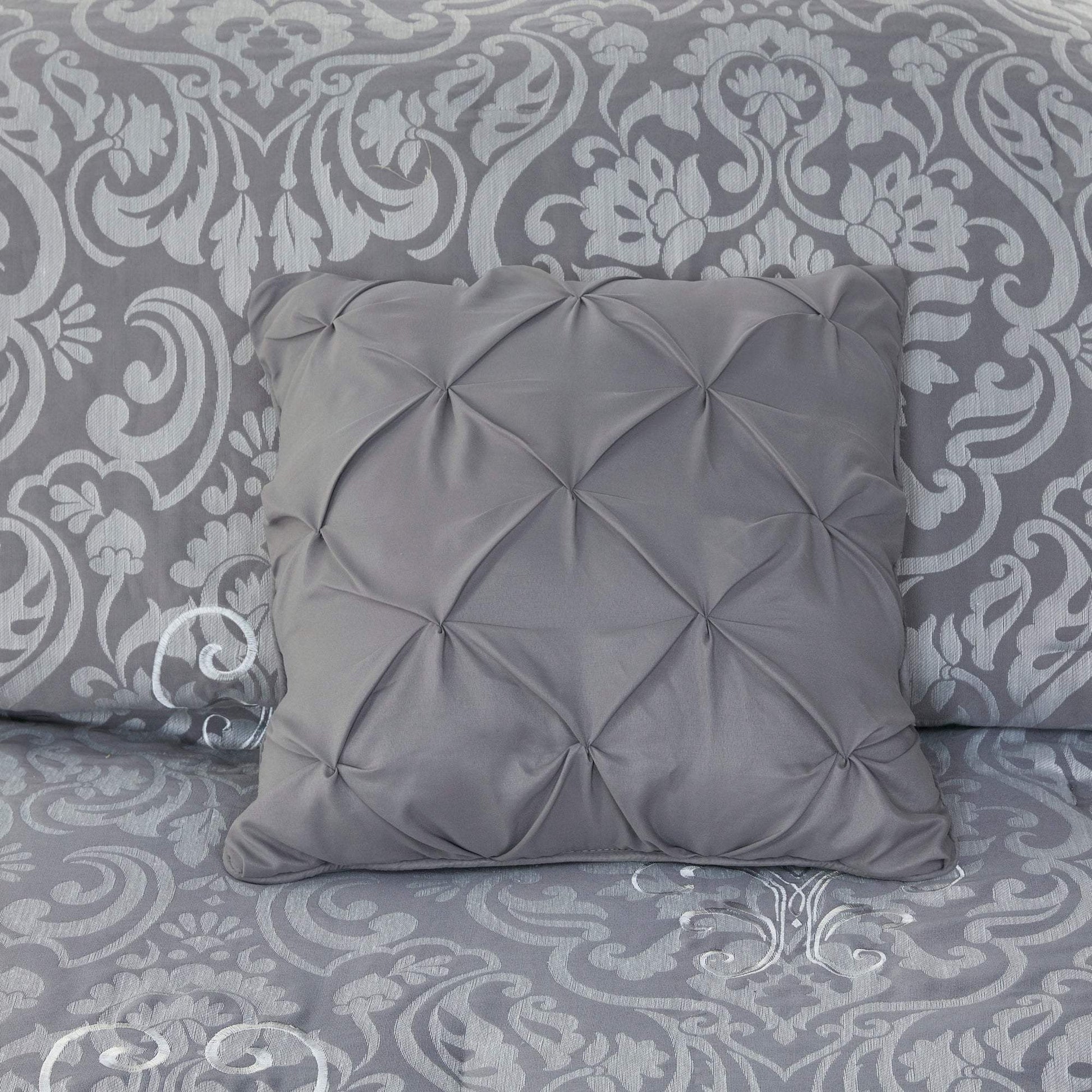Flourish Gray 8-Piece Comforter Set Comforter Sets By Olliix/JLA HOME (E & E Co., Ltd)