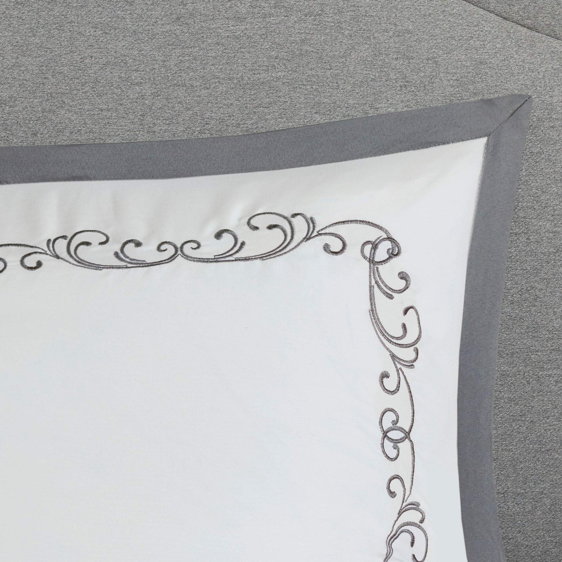 Flourish Gray 8-Piece Comforter Set Comforter Sets By Olliix/JLA HOME (E & E Co., Ltd)