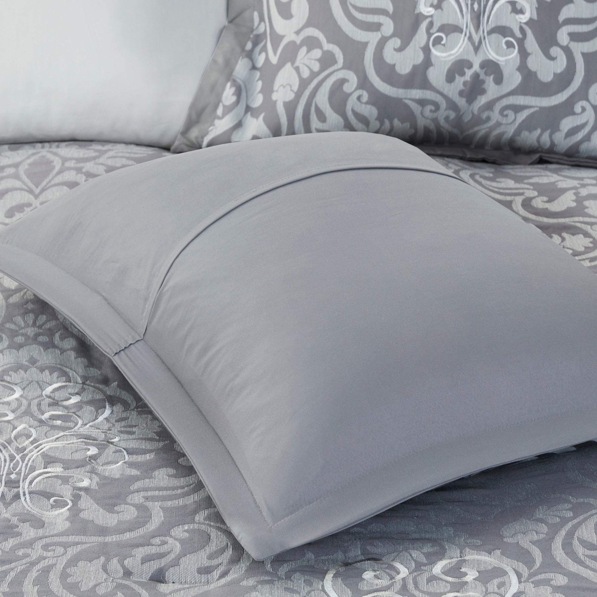 Flourish Gray 8-Piece Comforter Set Comforter Sets By Olliix/JLA HOME (E & E Co., Ltd)