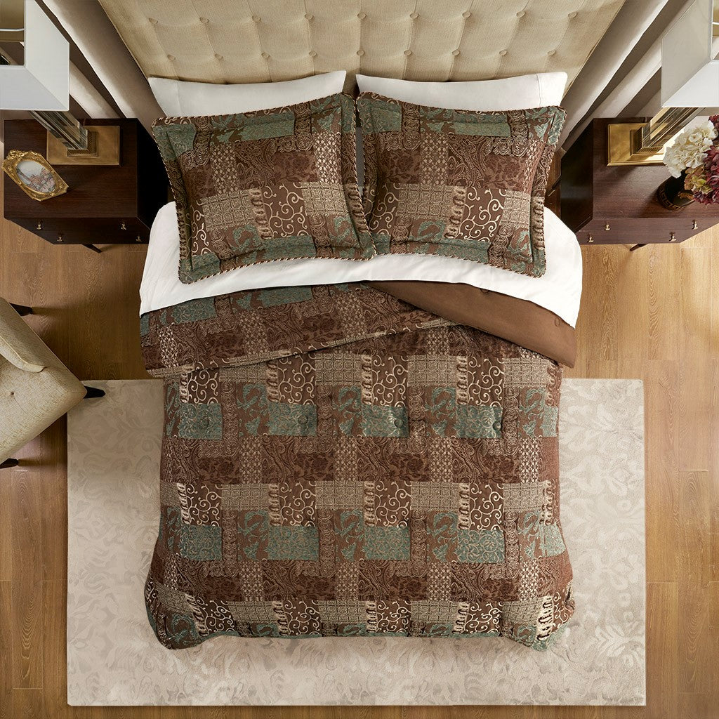 Galleria 4 Piece Brown Comforter Set