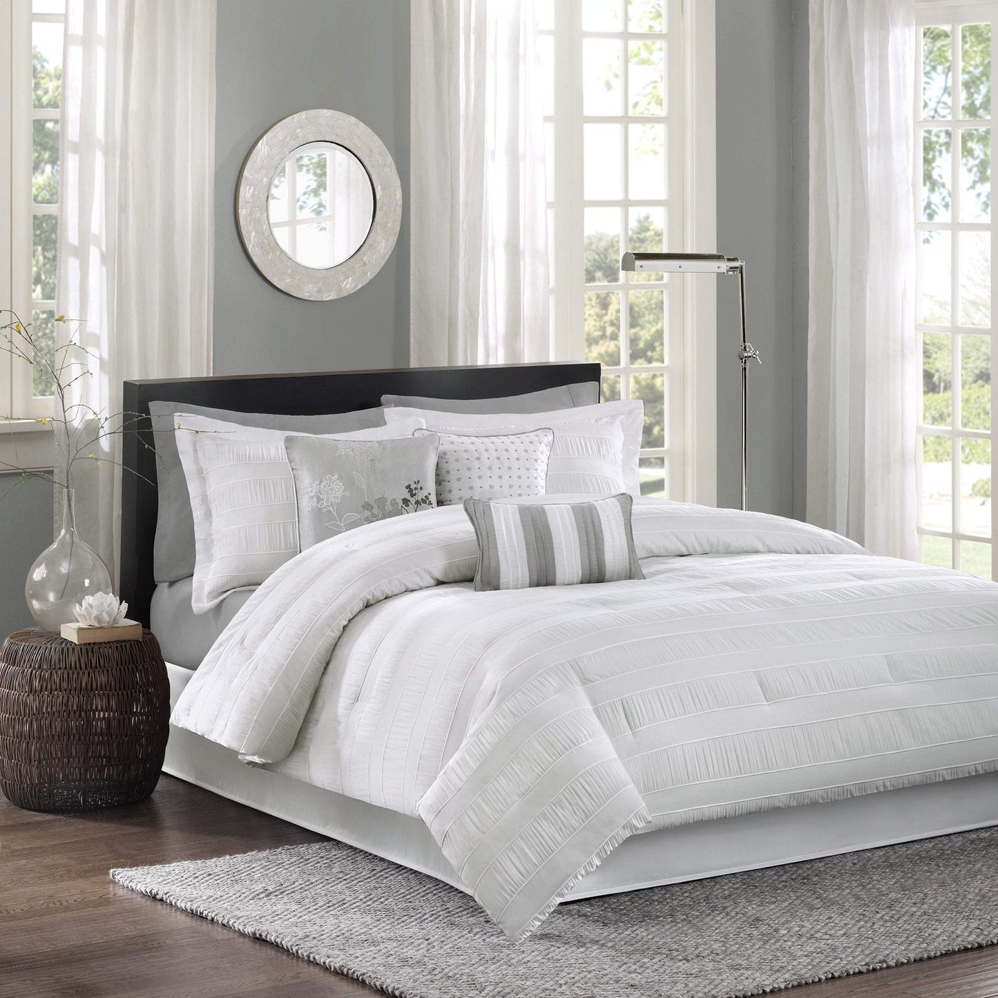 Hampton White 7-Piece Comforter Set Comforter Sets By Olliix/JLA HOME (E & E Co., Ltd)