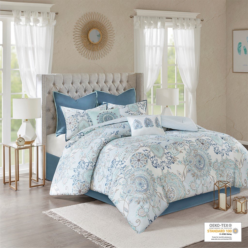 Florida Blue 8-Piece Comforter Set Comforter Sets By Olliix/JLA HOME (E & E Co., Ltd)
