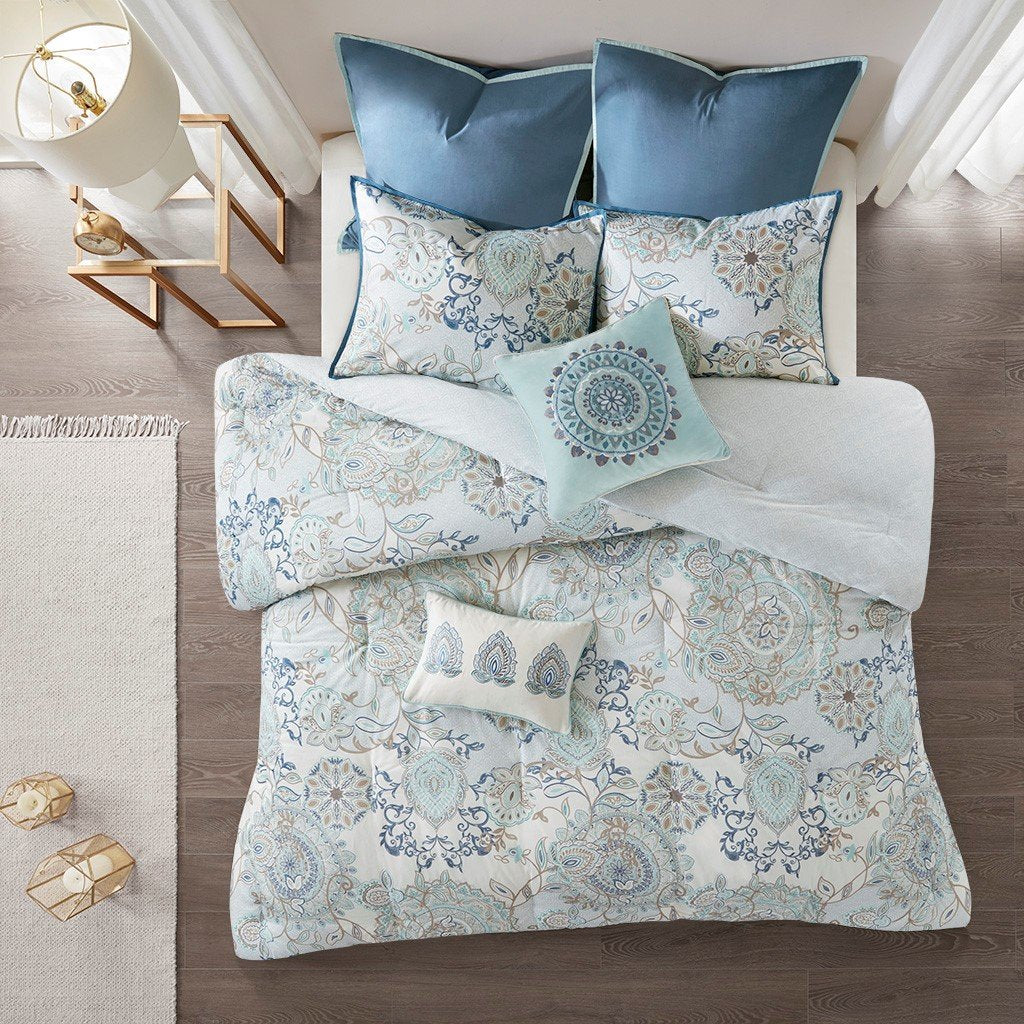 Florida Blue 8-Piece Comforter Set Comforter Sets By Olliix/JLA HOME (E & E Co., Ltd)