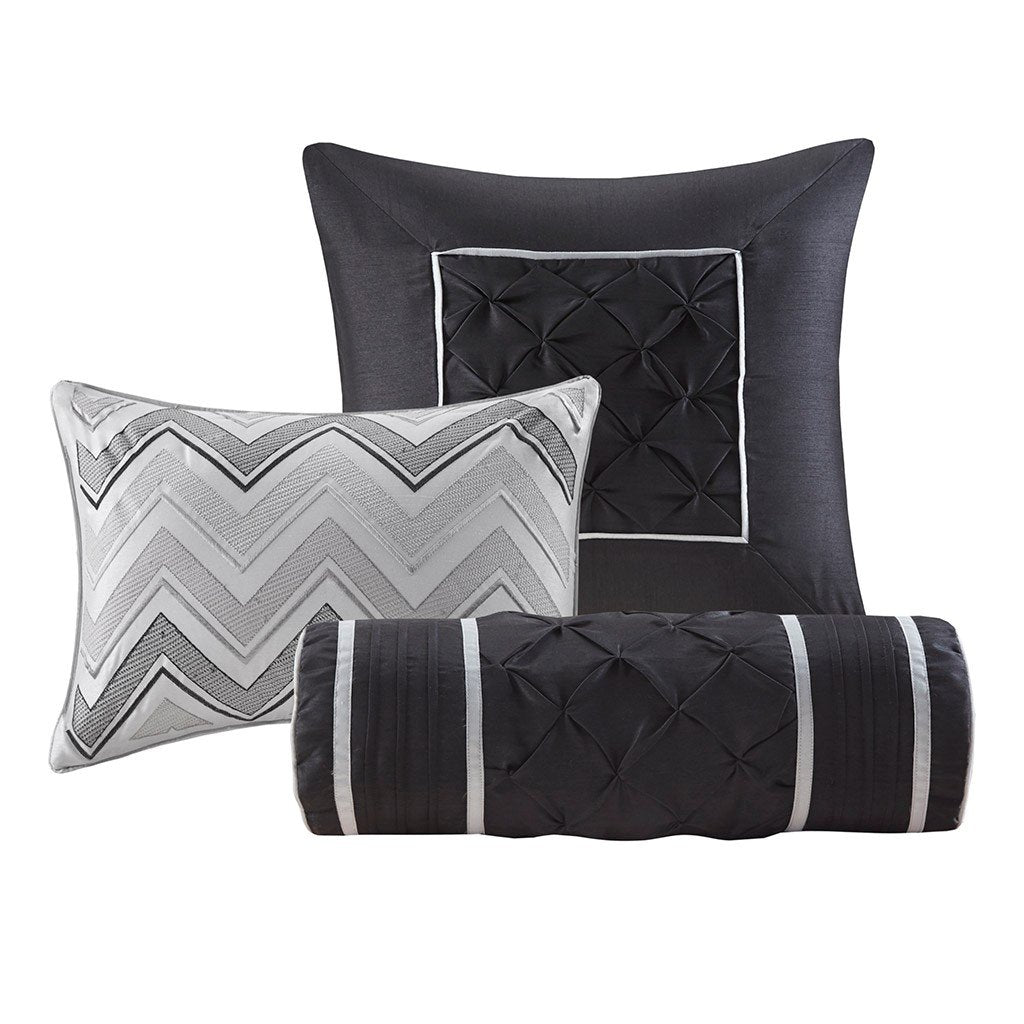 Laurel Grey 7-Piece Comforter Set Comforter Sets By Olliix/JLA HOME (E & E Co., Ltd)
