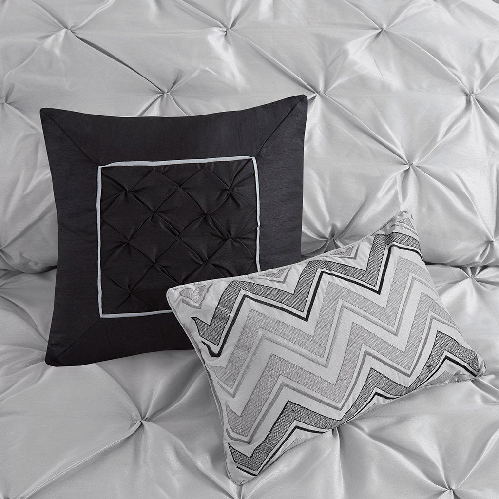 Laurel Grey 7-Piece Comforter Set Comforter Sets By Olliix/JLA HOME (E & E Co., Ltd)