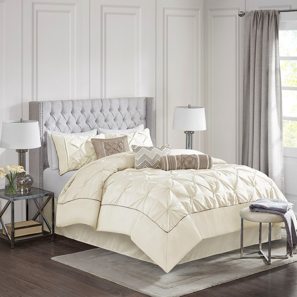 Laurel Ivory 7-Piece Comforter Set Comforter Sets By Olliix/JLA HOME (E & E Co., Ltd)