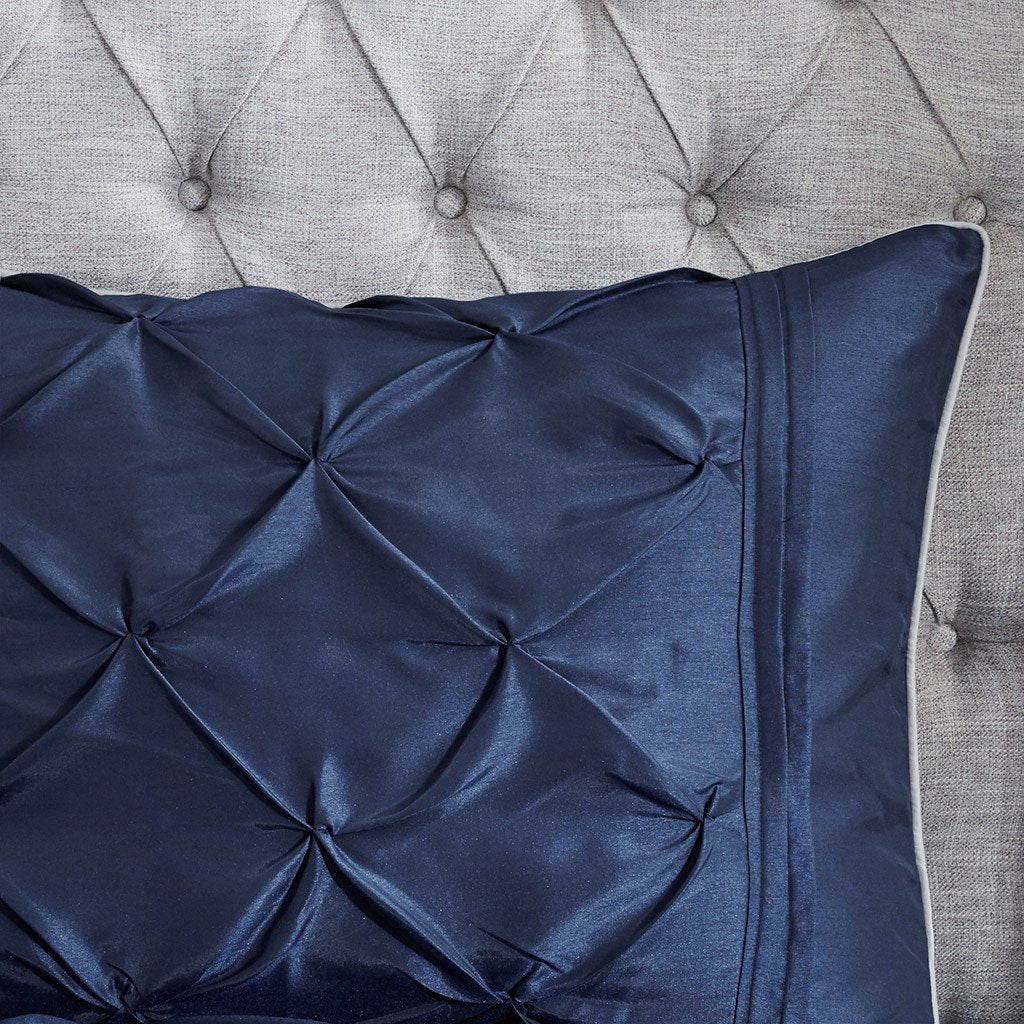 Laurel Navy 7-Piece Comforter Set Comforter Sets By Olliix/JLA HOME (E & E Co., Ltd)