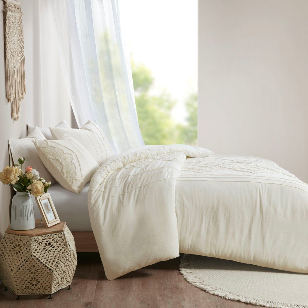 Margot White 3-Piece Comforter Set Comforter Sets By Olliix/JLA HOME (E & E Co., Ltd)