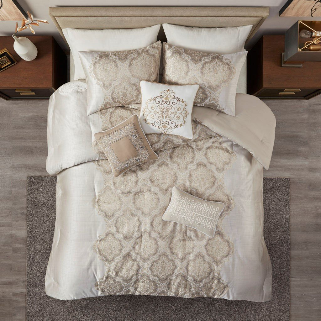 Mariella Ivory 7-Piece Comforter Set Comforter Sets By Olliix/JLA HOME (E & E Co., Ltd)