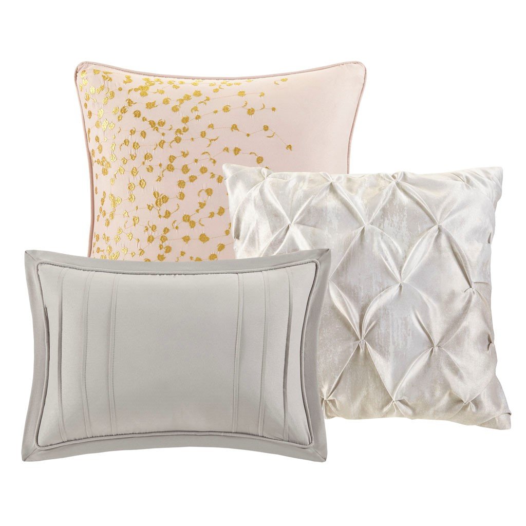 Midnight Garden Blush 7-Piece Comforter Set Comforter Sets By Olliix/JLA HOME (E & E Co., Ltd)