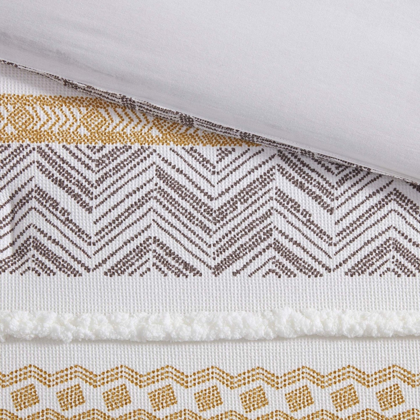 Newton Yellow/Charcoal 5-Piece Comforter Set Comforter Sets By Olliix/JLA HOME (E & E Co., Ltd)