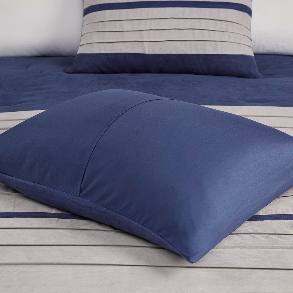 Palmer Blue 7-Piece Comforter Set Comforter Sets By Olliix/JLA HOME (E & E Co., Ltd)