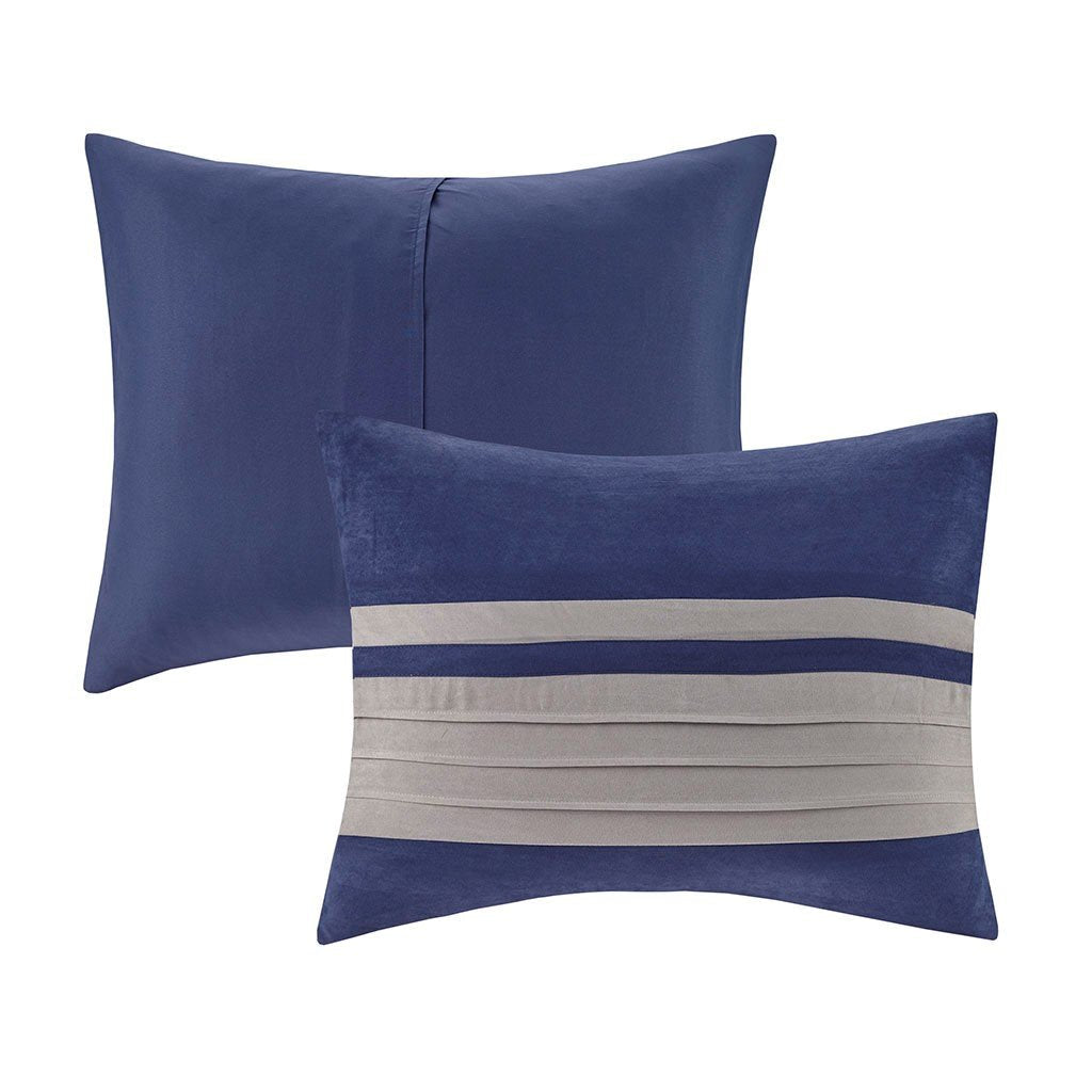 Palmer Blue 7-Piece Comforter Set Comforter Sets By Olliix/JLA HOME (E & E Co., Ltd)