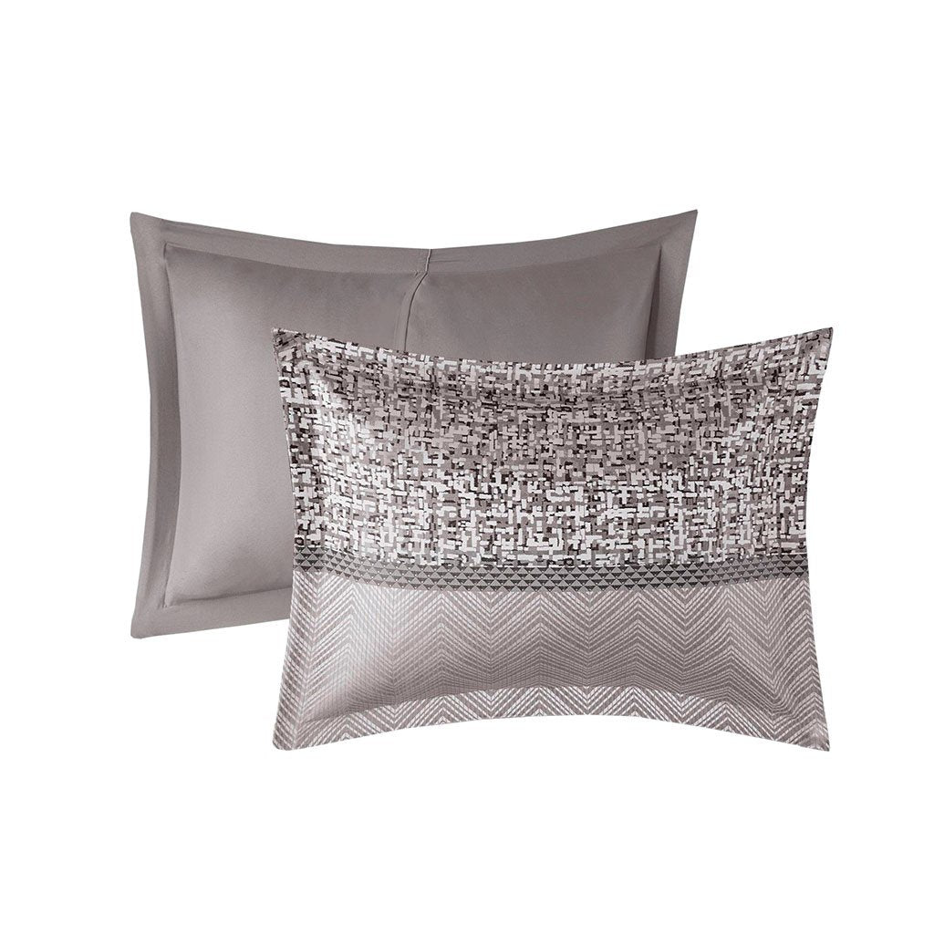 Rhapsody Grey/Taupe 7-Piece Comforter Set Comforter Sets By Olliix/JLA HOME (E & E Co., Ltd)