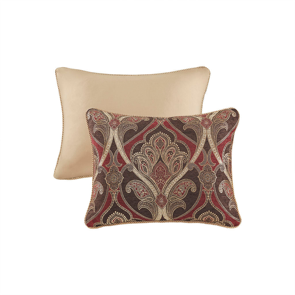 Royale Jacquard Comforter Set with Euro Shams and Dec Pillows