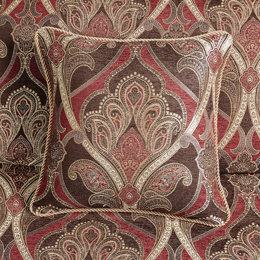 Royale Jacquard Comforter Set with Euro Shams and Dec Pillows
