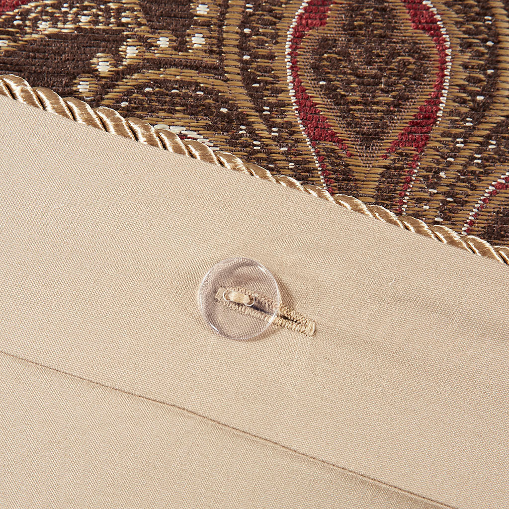 Royale Jacquard Comforter Set with Euro Shams and Dec Pillows