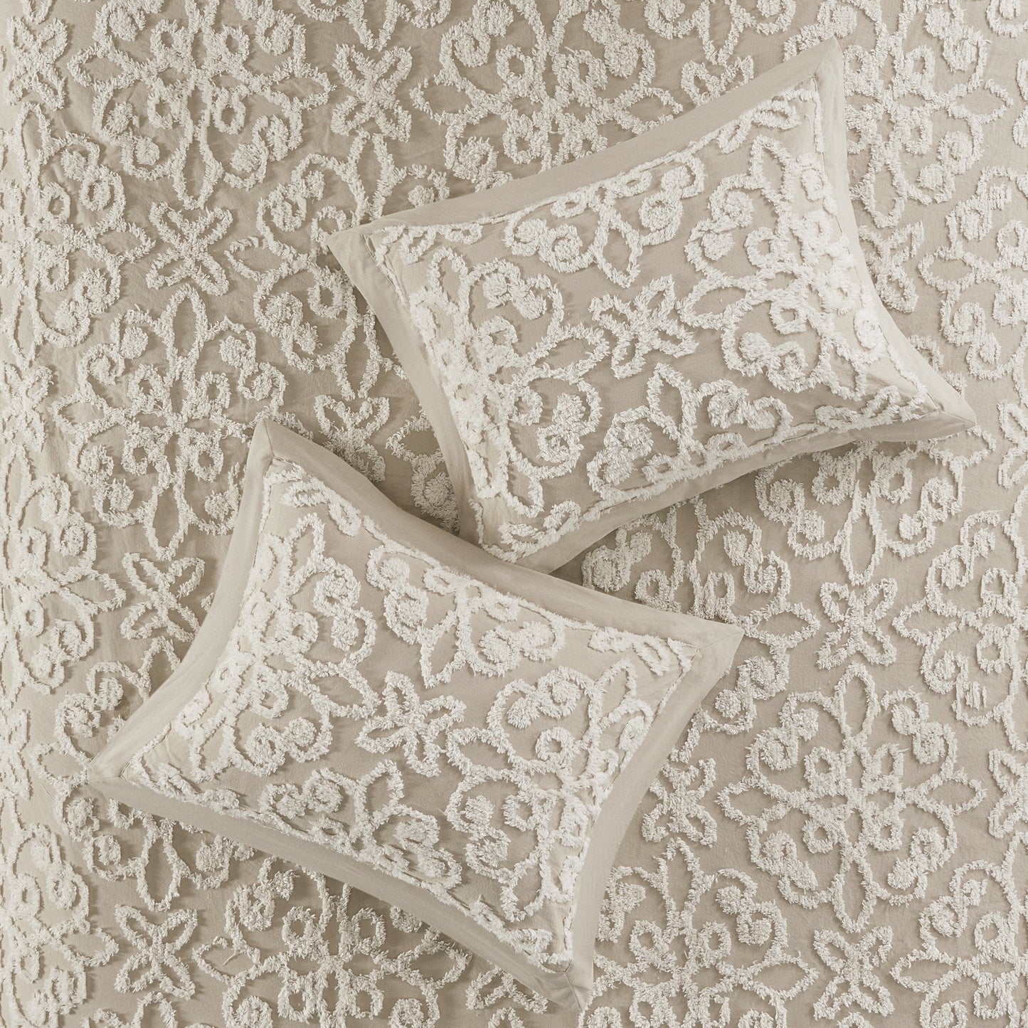 Sabrina Taupe 4-Piece Comforter Set Comforter Sets By Olliix/JLA HOME (E & E Co., Ltd)