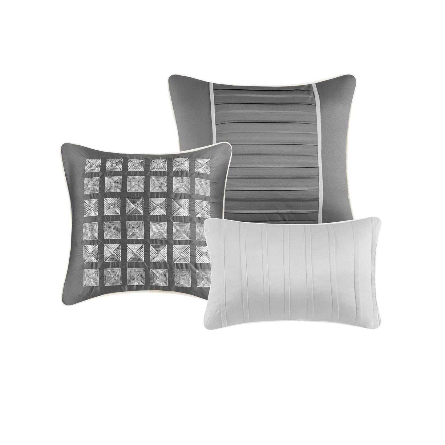 Trinity Grey 7-Piece Comforter Set Comforter Sets By Olliix/JLA HOME (E & E Co., Ltd)