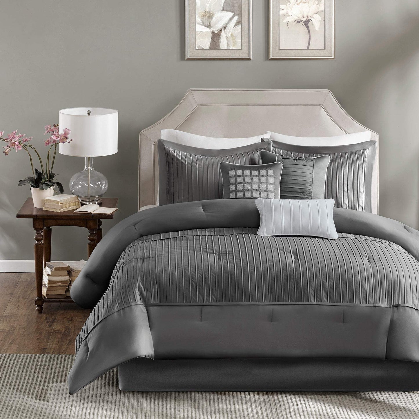 Trinity Grey 7-Piece Comforter Set Comforter Sets By Olliix/JLA HOME (E & E Co., Ltd)