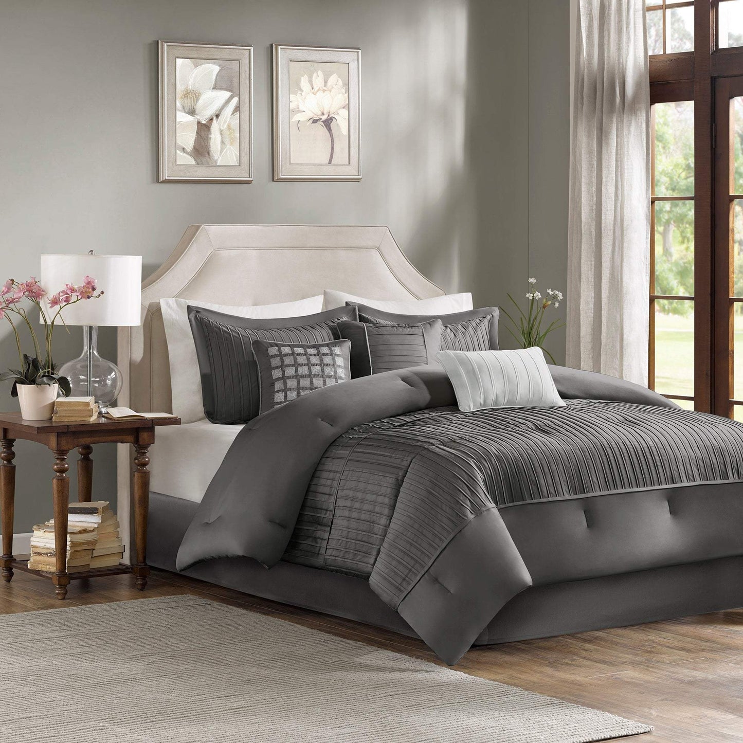 Trinity Grey 7-Piece Comforter Set Comforter Sets By Olliix/JLA HOME (E & E Co., Ltd)