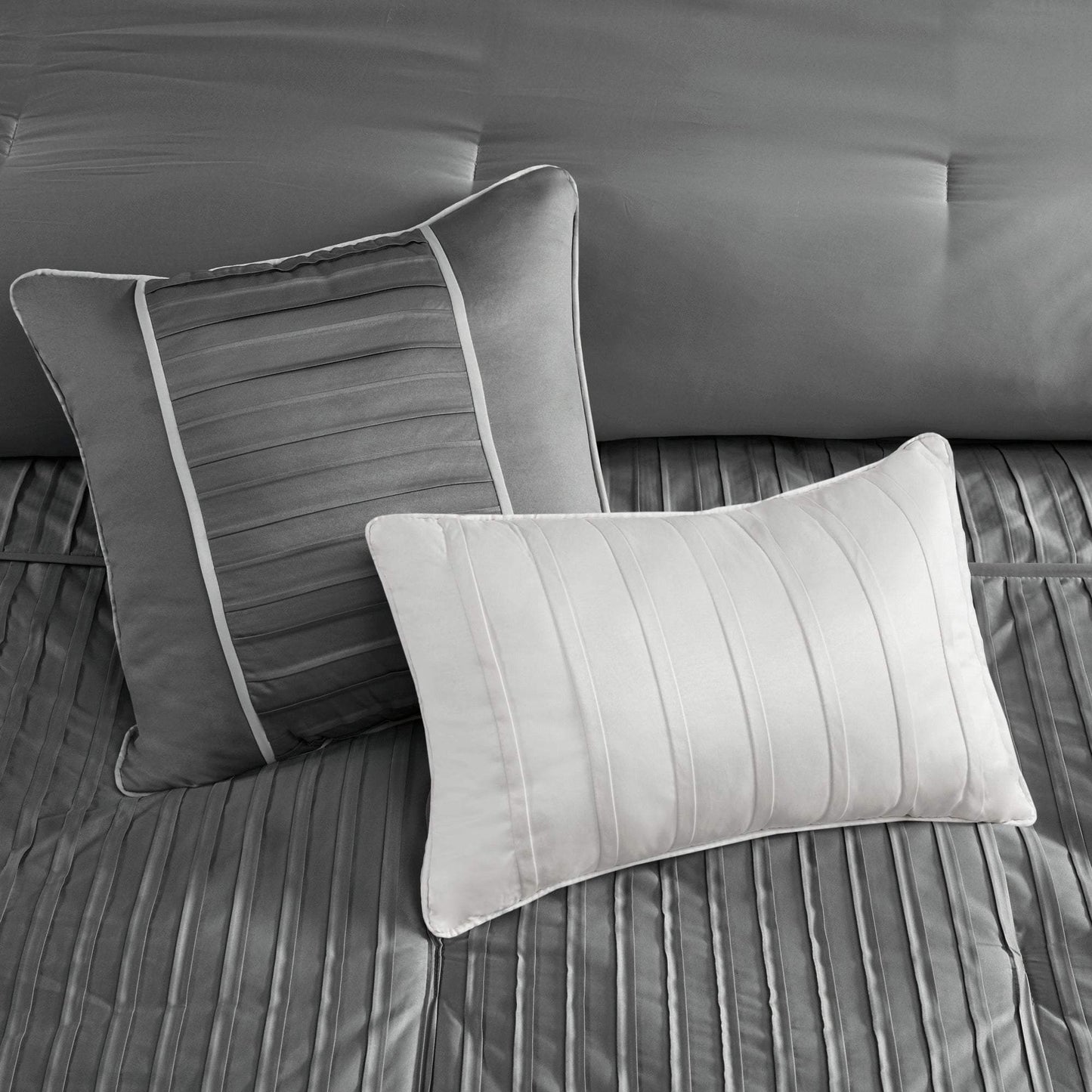 Trinity Grey 7-Piece Comforter Set Comforter Sets By Olliix/JLA HOME (E & E Co., Ltd)