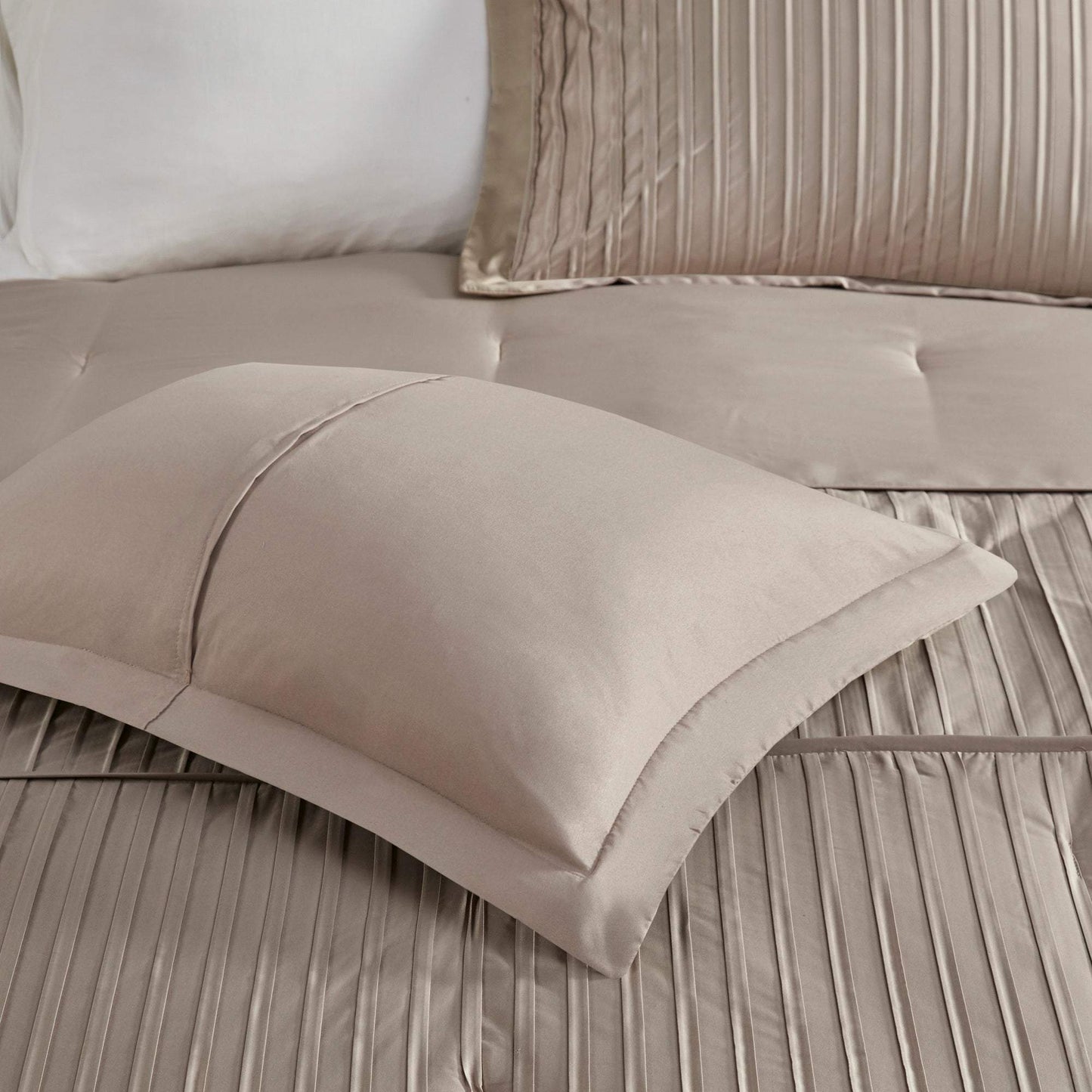 Trinity Taupe 7-Piece Comforter Set Comforter Sets By Olliix/JLA HOME (E & E Co., Ltd)