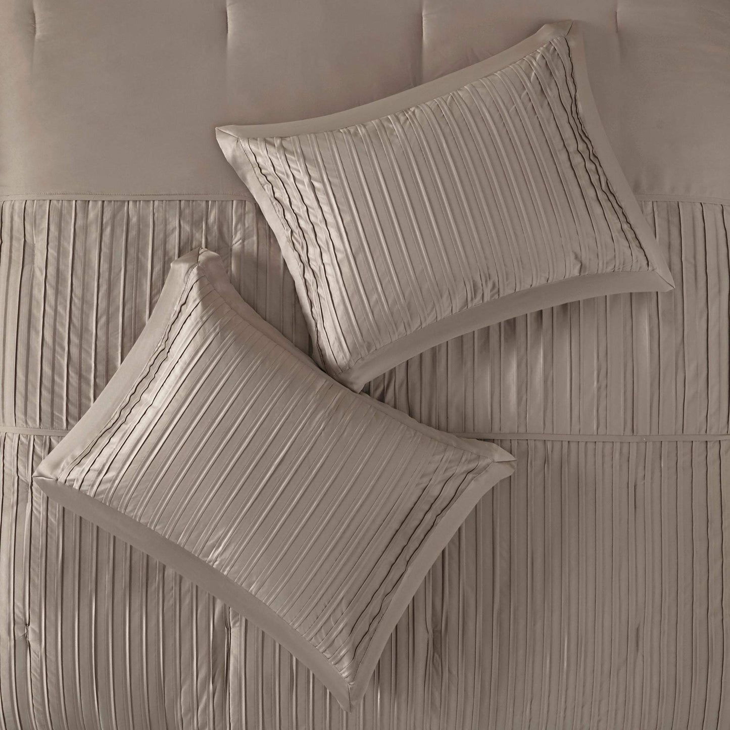 Trinity Taupe 7-Piece Comforter Set Comforter Sets By Olliix/JLA HOME (E & E Co., Ltd)