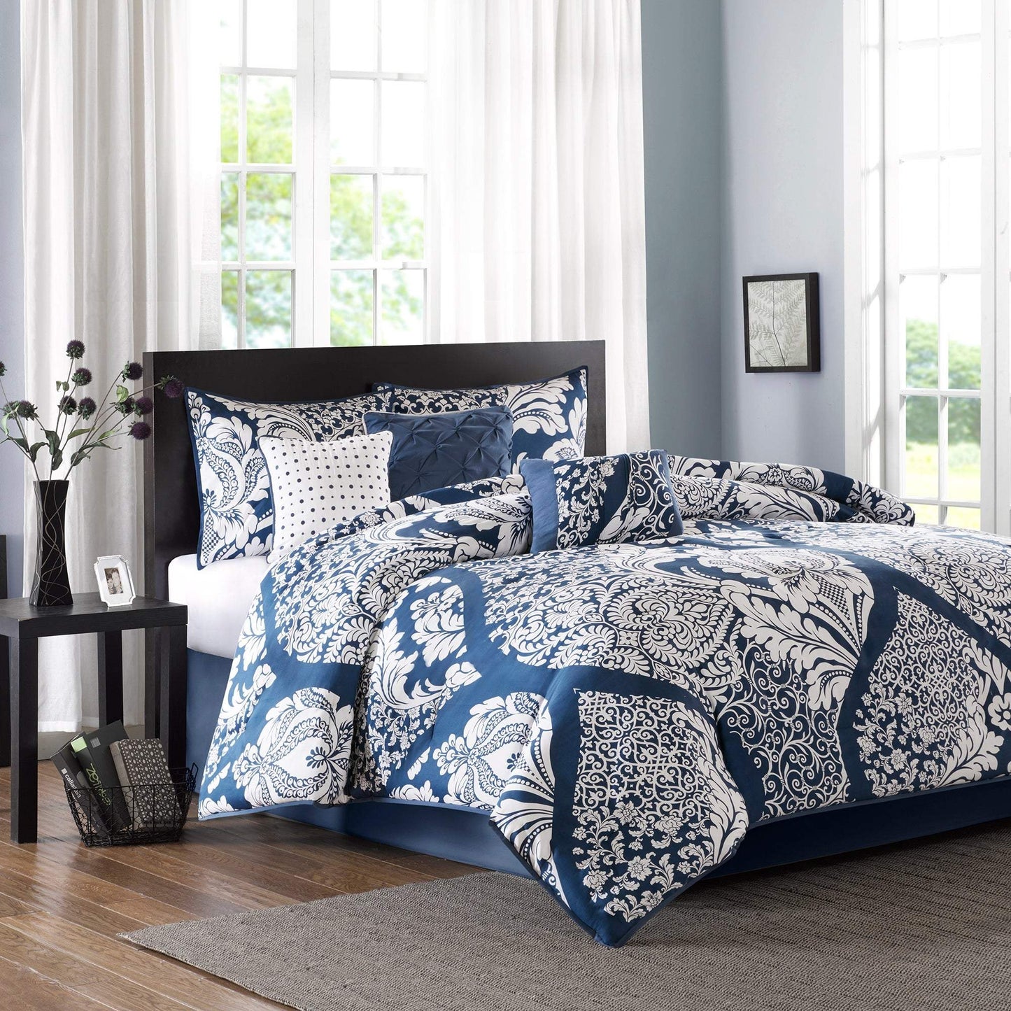 Albuquerque Indigo 7-Piece Comforter Set Comforter Sets By Olliix/JLA HOME (E & E Co., Ltd)