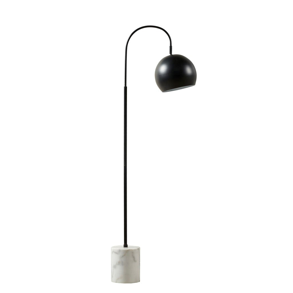 Halsey Mid-Century Black Floor Lamp