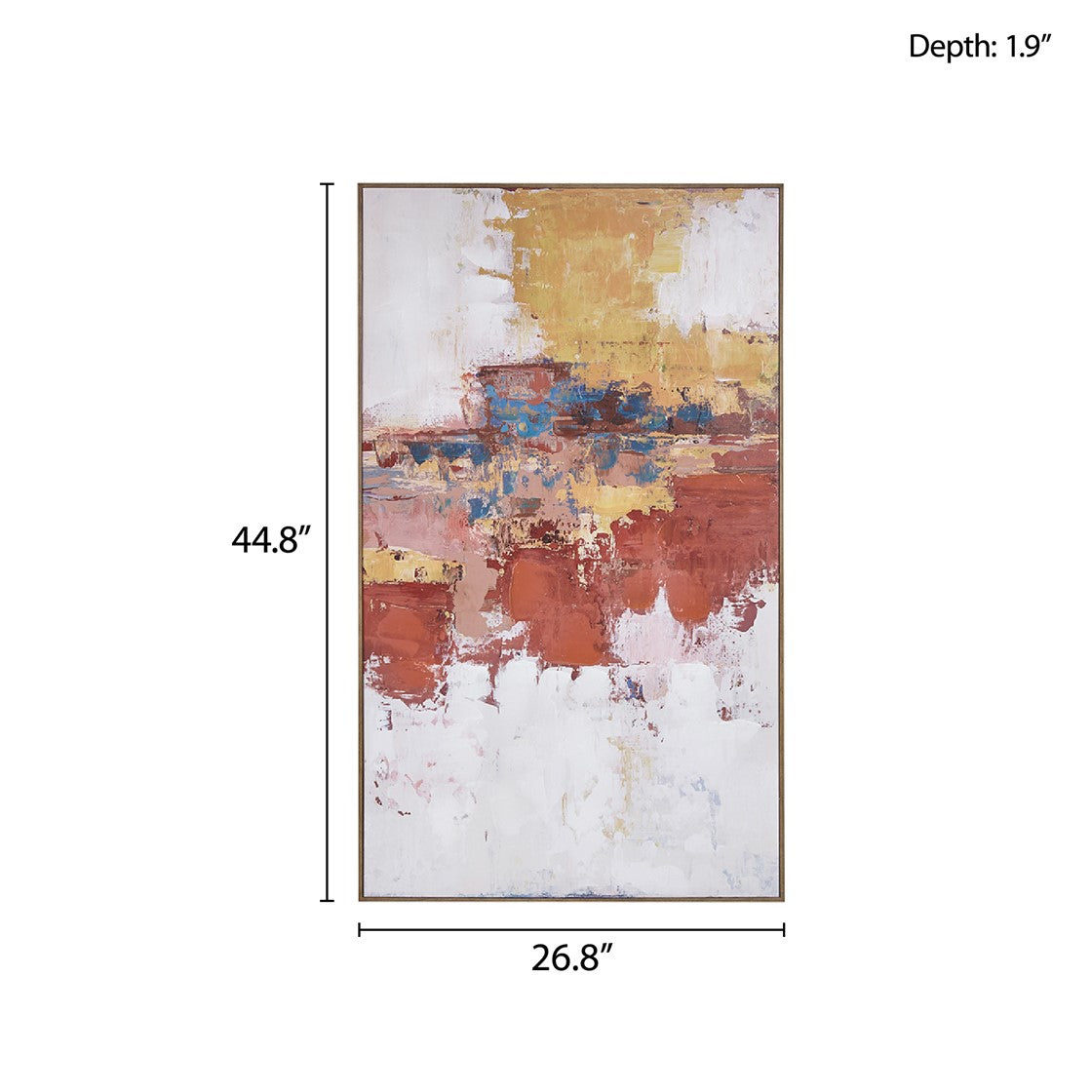 Tribeca Abstract Hand Embellished Framed Canvas