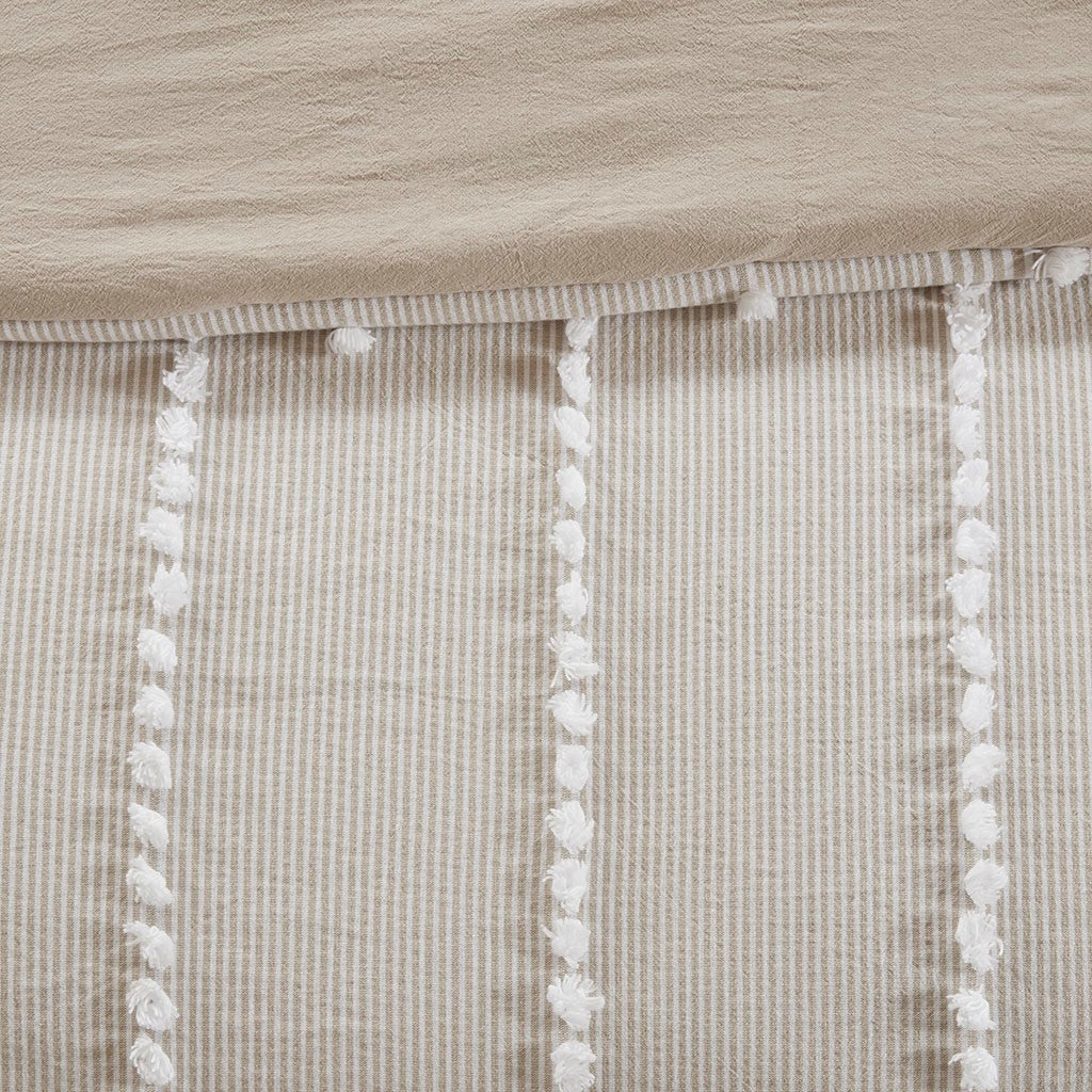 Anslee 3 Piece Cotton Yarn Dyed Duvet Cover Set