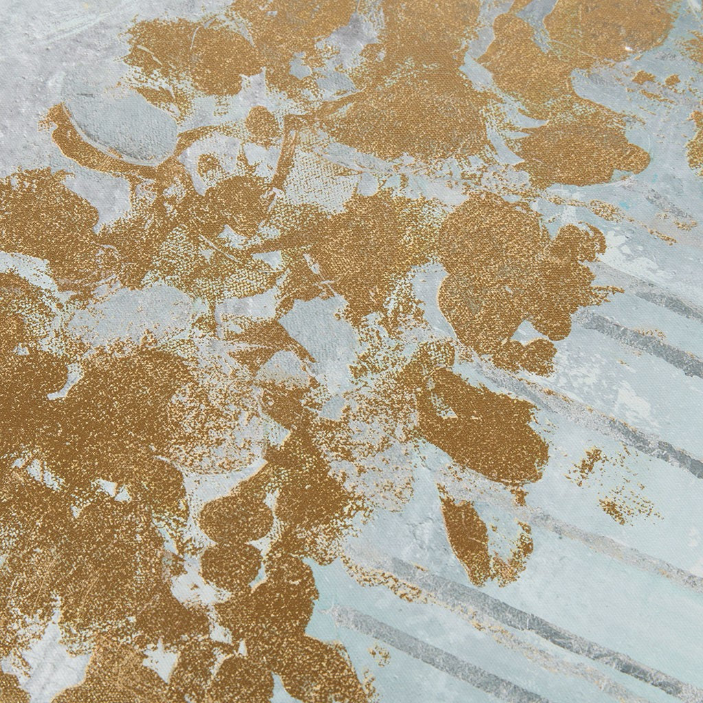 Dewy Forest Abstract Gel Coat Canvas with Metallic Foil Embellishment 3 Piece Set