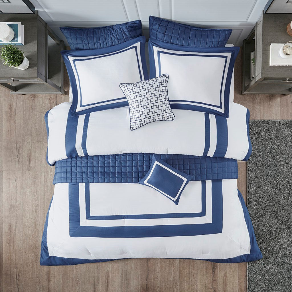 Heritage 8 Piece Comforter and Coverlet Set Collection