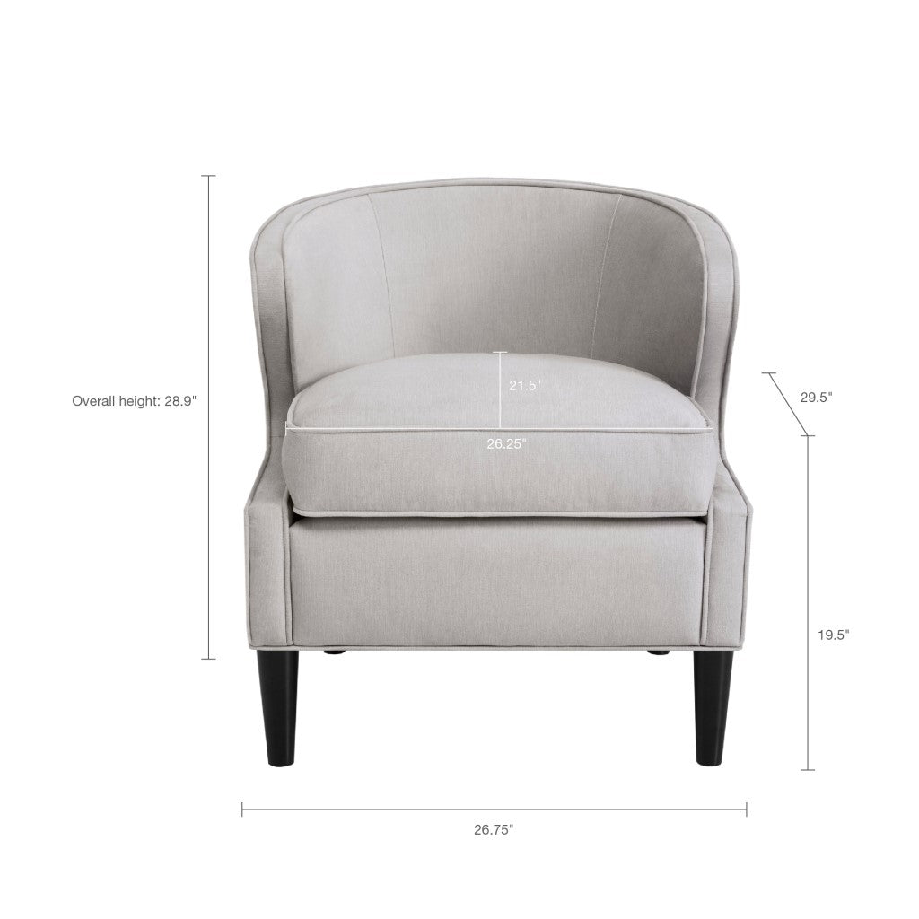 Lucca Barrel Grey Accent Chair