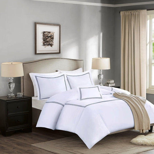 Luxury Collection 1000 TC Embroidered Cotton Sateen 5 PC Comforter Set