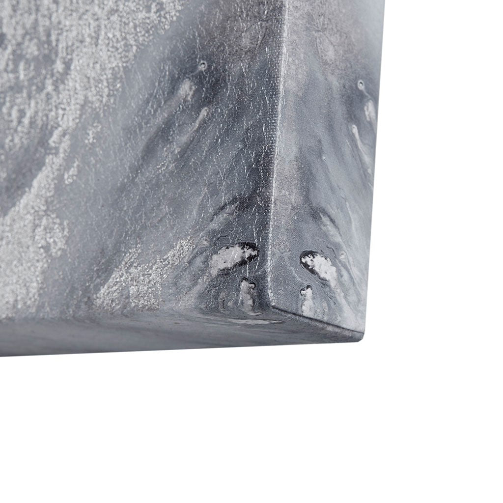 Bliss Abstract Gel Coat Canvas with Silver Foil Embellishment